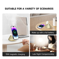 2025 vente chaude QC3.0 support de chargeur de téléphone sans fil support magnétique multifonctionnel veilleuse pour téléphones mobiles de bureau