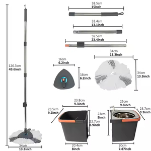 Holamopa <span class=keywords><strong>360</strong></span> Sợi Nhỏ Xoay Quay Lau Và Xô Đặt Riêng Biệt Nước Bẩn Làm Sạch Quay Dễ Dàng Lau Cho Sàn Làm Sạch - Product Image 2