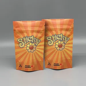 Zip sachet cheiro de zíper com zíper, embalagem bolsas com zíper 3.5 resiliável, 1g 4g personalizado, estampado de doces 3.5g, resistente a mylar para crianças
