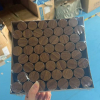 Vente en gros de contenants en verre ronds de haute qualité avec bouchon en bois grainé, emballés pour le sel, les épices, les grains de café, distributeur de bouteilles pour le chocolat