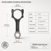 Pièces de rechange de haute qualité pour moteur diesel, bielle forgée MT25N 42CrMoA, modèle de moteur 6BD1, fabricant