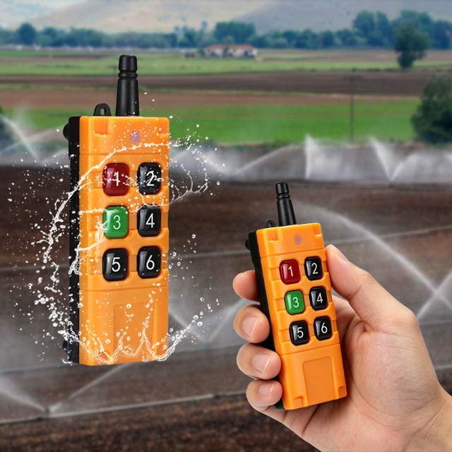 High Power 1500m Range Plastic Remote Control for Industrial Outdoor Large Equipment with Splash-Proof Design Drop-Proof Shell