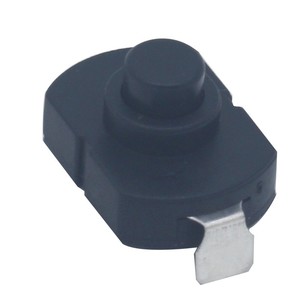17*12mm On-Off Black Flashlight <strong>Control</strong> Switch <strong>2</strong>-Pin Electronic Structure Feet Table Light Central <strong>Button</strong> Max 0.5A - Product Image 1
