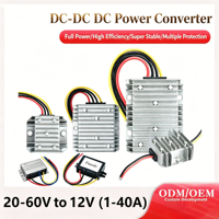 Convertisseur DC-DC Buck étanche haute efficacité pour voiturette de golf 20-60V vers 12V 40A 30A 20A, boîtier en aluminium, protections multiples, OEM