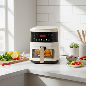 Nouvelle <span class=keywords><strong>friteuse</strong></span> à air numérique moderne en acier inoxydable avec panier intérieur de 5 L, écran d'affichage, 6 menus, contrôle numérique, haute qualité, pour usage domestique - Product Image 3