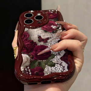 Funda Protectora para Teléfono con Marco de Cámara a Prueba de Golpes de TPU con Diseño de Mariposa para iPhone 17 16 15 Pro Max, Carcasa Trasera con Patrón Crema - Product Image 6