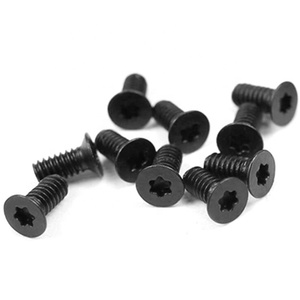 Tornillos de máquina de cabeza plana de acero inoxidable SS304, negros, M2 M3 M4 M5, rosca fina métrica - Product Image 4