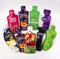 Pochette souple gaufrée en PE de qualité alimentaire avec bec verseur pour gel énergétique et boissons