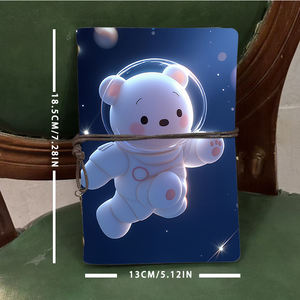 Taccuino Vintage classico 160 pagine adatte per gli insegnanti genitori dell'insegnante note della conferenza con <span class=keywords><strong>orsacchiotto</strong></span> in tuta spaziale stampate - Product Image 4