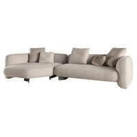 Nordique rétro simple chaise longue créatif hippopotame Design sectionnel canapé éponge remplissage tissu artificiel salon canapés