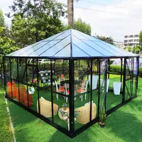 Rumah Kaca Pertanian Satu Atap Prefabrikasi Tahan Angin Rumah Kaca Taman Rumah Kaca Hijau