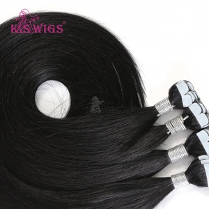 Extensiones de Cabello K.SWIGS, Cabello Humano Virgen Chino Remy con Cutícula Alineada, Invisibles con Cinta Adhesiva, Lisas, de Trama Única, Duraderas - Product Image 6