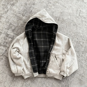 <span class=keywords><strong>Felpe</strong></span> Oversize Reversibili Personalizzate per Uomo, Alta Qualità 100% Cotone, Casual di Lusso, Design a Quadri Foderato, Felpa Streetwear - Product Image 2