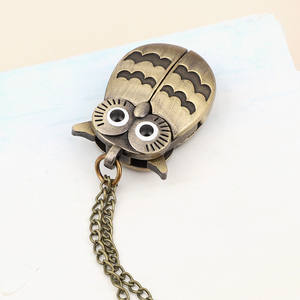 ساعة مبتكر ولطيف على شكل بومة مزينة بقلادة ، تتميز بساعة حائط كوارتز للأطفال برسوم كرتونية - Product Image 6