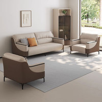 Liyu China Lieferant Hochwertige Wohnzimmermöbel Moderne Echtleder-Couchgarnitur Komfortables Wohnzimmersofa mit Preisangabe