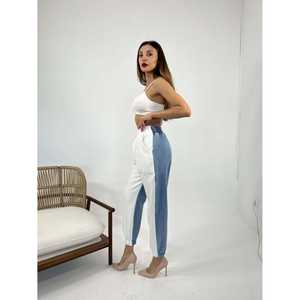 กางเกงฮาเร็มเอวสูงสีเอครู ผ้าคอร์ดูรอย ระบายอากาศได้ดี รุ่น 6742 สำหรับผู้หญิง - Product Image 2