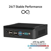 Computadora Industrial Linux sin Ventilador, DDR4 128G/256G/512G SSD, Wifi Integrado, USB3.0*4, 4*COM, 2*LAN, PC Industrial
