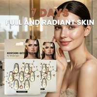 Capsules de sérum visage et cou anti-âge 0,34 ml Vitamine E Acide hyaluronique Anti-âge Nourrissant Réparateur 7 ampoules OEM ODM