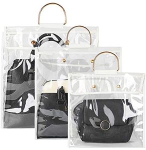 HUAYI Purse Storage Clear Handbag Storage PVC Clear Dust Bags for Handbag Clear Purse Bags for Women