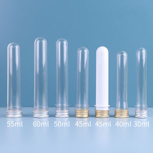 30ml 40ml 45ml 50ml 55ml 60ml PET 플라스틱 분말 사탕 목욕 소금 약 보관 용기 금속 나사 캡이있는 식품 시험관 - Product Image 2