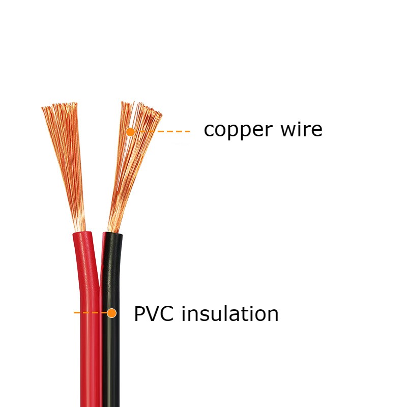 IEC 60227 Flat Twin Speaker Wire Strand Flat Speaker Cable For House