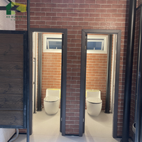 Cabines de toilettes mobiles en acier 2025 pour usage public, conteneurs maritimes, sanitaires modulaires portables d'extérieur pour hôtels