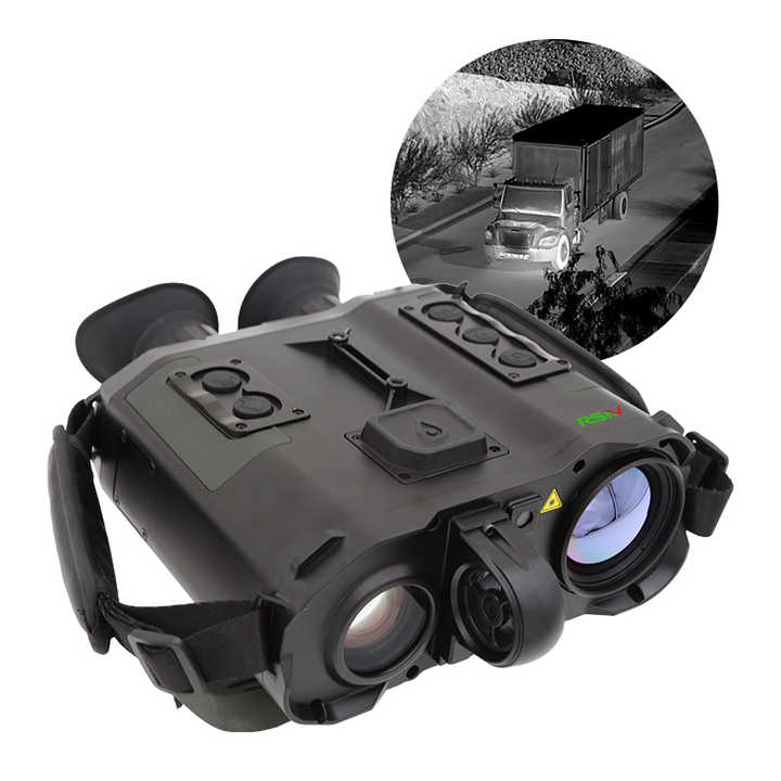 户外狩猎夜视热融合双筒望远镜640x512热成像双筒望远镜用于微光观察