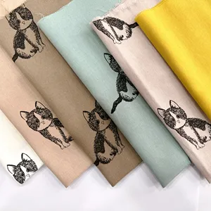 Printed Cotton Fabric For Kids Custom Animal Printed Cotton Twill Fabric For Kids 100% Cotton Woven Kids Cartoon Fabric