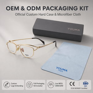 <span class=keywords><strong>YOUMA</strong></span> SPACE Damen-Lesebrille aus reinem Titan, luxuriöse Rahmen, schwebende Doppelbrille, laserfiligran, 55-17-140 mm Brillengestelle - Product Image 6