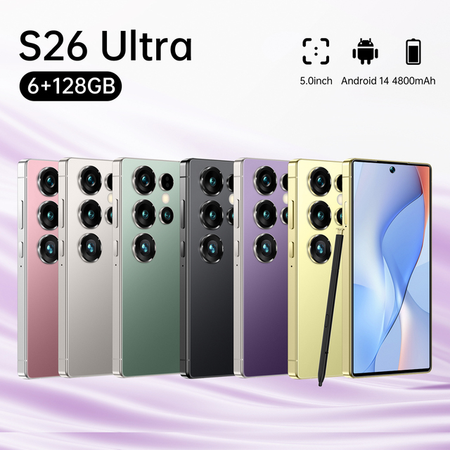 Factory Direct S26 Ultra Mini Smartphone 5.0 Inch FHD 90Hz Screen Android 14 5G Dual SIM 108MP Camera 4000-4999mAh Battery
