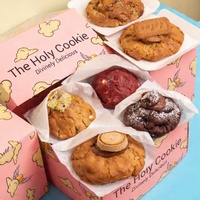 Boîte à biscuits en carton recyclable de qualité alimentaire avec logo personnalisé pour desserts et pâtisseries