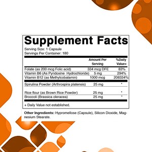 Capsules de Vitamine B12 les Plus Vendues, Contenant du Folate et de la Vitamine B12, Favorisent le Bien-être Général, Capsules de Vitamine B12 - Product Image 2