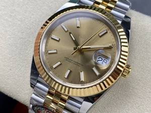 Super Quality <b>Mechanical</b> Luxury <b>Watch</b> Two-Tone Waterproof 41mm CFactory 904l Steel 3235 126-334 Gold Jubilee Strap - Product Image 3