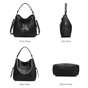 Bolsos Cruzados Realer Estilo Hobo, Bolsos de Hombro de Piel Sintética de Diseño Retro, Bolsos Tipo Cubo Grandes para Mujer - Product Image 3