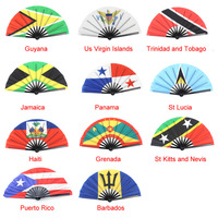 Nouveauté 2026 : Ensemble de cadeaux promotionnels drapeau d'Haïti – Sac de cuisse, cordon, porte-clés et éventail à main pour cadeaux