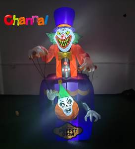 โมเดลเป่าลมของเล่นเป่าลมรูปตัวตลกฮาโลวีนตกแต่งสวนกลางแจ้งวันหยุดตกแต่งวันฮาโลวีน - Product Image 4