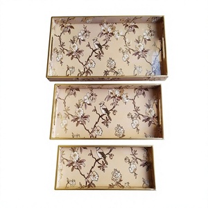 Eco-Friendly MDF Wooden <b>Serving</b> <b>Tray</b> with Traditional Indian Meena Artwork Printed Tea Coffee Snack <b>Tray</b> for Home and Office Use - Product Image 4