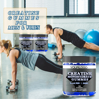 ODM/OEM Label Pribadi Vegan Bebas Gula Creatine Monohydrate Alami Rasa Blueberry Permen Jeli untuk Pertumbuhan dan Kekuatan Otot Dewasa