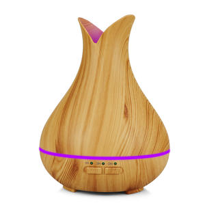 Diffuseur d'arômes Yx-088M, humidificateur ultrasonique en forme de pétale en grain de bois de 150ml avec lumière LED pour usage domestique - Product Image 2