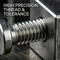 Vis de précision personnalisées M2-M24 en acier inoxydable, usine certifiée ISO9001 pour l'assemblage d'équipements industriels et médicaux OEM
