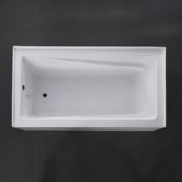 60 "x 32" Amérique du Nord Standard Alcôve/Tablier Acrylique Baignoire à remous Jupe simple Tablier Portable Trempage Bain à remous pour salle de bain