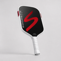 Pala de Pickleball de Fibra de Carbono Cruda Lingjun BOOMSTIK T700 de 16 mm, Aprobada por la USAPA, Raqueta Profesional Alargada, Logotipo Personalizado, Venta al Por Mayor OEM