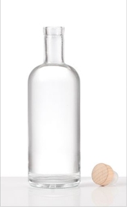 Bán hàng nóng <span class=keywords><strong>750ml</strong></span> Vòng rỗng Flint Thủy Tinh Rượu rượu Gin Whisky <span class=keywords><strong>Vodka</strong></span> Tequila chai thủy tinh với nắp bằng gỗ - Product Image 5