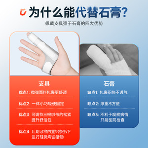อุปกรณ์พยุงนิ้วมือแบบครอบฝ่ามือ ยี่ห้อ Guan Ai ทำจากอะลูมิเนียม สำหรับการตรึงกระดูกหัก ข้อเคล็ด หรือเส้นเอ็นฉีกขาด - Product Image 3