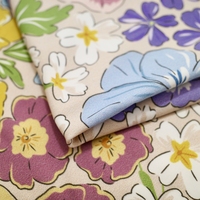 Telas de Nylon Spandex Elásticas en 4 Direcciones, 225gsm, 40D, con Diseño Floral Impreso Digitalmente, Resistentes al Cloro, para Trajes de Baño Femeninos