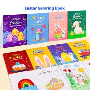 8 libri pz/set da colorare di pasqua per bambini libri da colorare a tema pasqua libri tre in uno per il divertimento di Pasqua - Product Image 5
