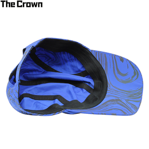 Custom Logo Reflective Unstructured Flat Brim <b>Cap</b> Wholesale Bulk Swirl Print Velcro Closure <b>Hat</b> Manufacturer - Product Image 3
