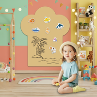 Tableau Blanc Interactif Magnétique UCI Art Déco Étanche pour Enfants, Autocollant Mural Réutilisable Effaçable pour Maternelle