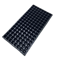 Plateau de semis en plastique à 128 alvéoles en PS, personnalisé par l'usine chinoise OEM, réutilisable pour la protection des racines en serre