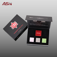 Ensemble de craie de billard professionnel ASN-QK-TH1, 4 pièces, qualité tournoi, avec étui métallique haut de gamme, couleurs mélangées